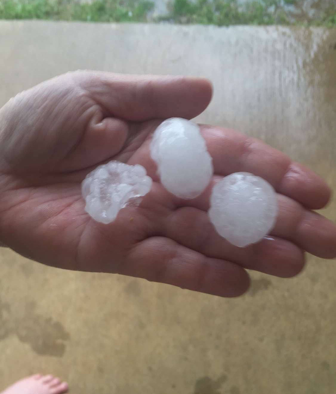 Hail in Aubrey